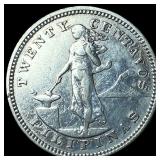 1905 Philippines Silver 20 Centavos