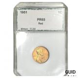 1951 Wheat Cent PCI PR65 Red