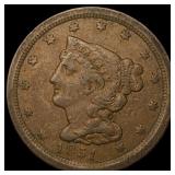 1851 Braided Hair Half Cent NEARLY  UNCIRCULATED