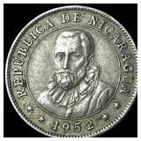 1952 Nicaragua Copper Nickel 10 Centavos
