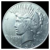 1934-S Peace Silver Dollar NEARLY  UNCIRCULATED
