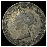 1895 Ceylon Silver 25 Cents