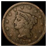 1843 Braided Hair Large Cent NEARLY  UNCIRCULATED
