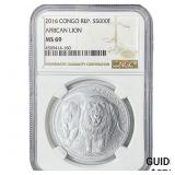 2016 African Lion 1oz NGC MS69