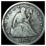 1875-CC Silver Twenty Cents LIGHTLY  CIRCULATED