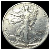 1928-S Silver Walking Liberty Half Dollar  CLOSEL