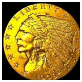 1908 Indian Head Gold $2.50 Quarter Eagle  UNCIRC