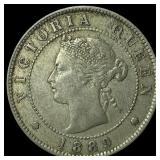 1889 Jamaica Copper Nickel 1/2 Penny
