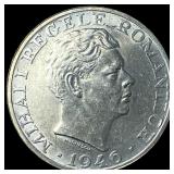 1946 Romania Silver 25000 Lei