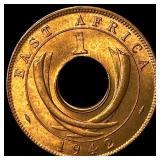 1942 British East Africa George VI Bronze 1 Cent