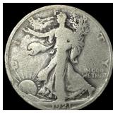 1921 Silver Walking Liberty Half Dollar  NICELY C