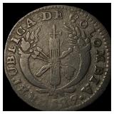 1829 Colombia Silver 1 Real