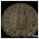 1663 Spain Philip IV Copper 4 Maravadis