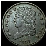 1832 Copper Half Cent CHOICE AU