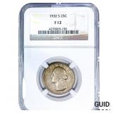 1932-S Washington Silver Quarter NGC F12