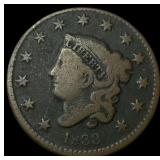 1833 Coronet Head Large Cent NICELY CIRCULATED