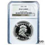 1962 Franklin Half Dollar NGC PF67 Cameo
