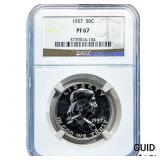 1957 Franklin Half Dollar NGC PF67