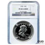 1955 Franklin Half Dollar NGC PF68 Cameo