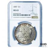1897 Morgan Silver Dollar NGC MS63