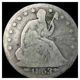 1853-O Arrows Seated Liberty Half Dollar NICELY CI