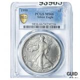 1990 Silver Eagle PCGS MS66