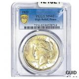 1921 Silver Peace Dollar PCGS MS62 High Relief