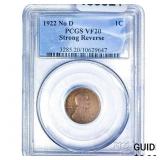 1922 No D Wheat Cent PCGS VF20