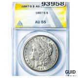1887-S Morgan Silver Dollar ANACS AU55