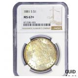 1881-S Morgan Silver Dollar NGC MS67+