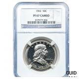1962 Franklin Half Dollar NGC PF67 Cameo