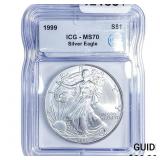 1999 Silver Eagle ICG MS70