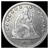 1861 Seated Liberty Quarter ABOUT UNCIRCULATED
