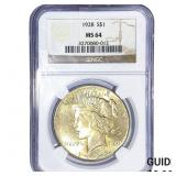 1928 Silver Peace Dollar NGC MS64