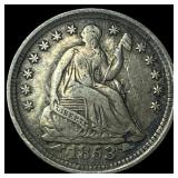 1853 Arrows Seated Liberty Half Dime NEARLY UNCIRC