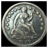 1857-O Silver Half Dime ABOUT UNCIRCULATED