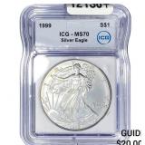 1999 Silver Eagle ICG MS70