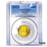 1896-M Austrailia 1/4oz Gold Sovereign S-3875 MS62