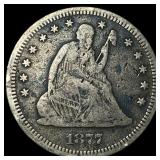 1877 Seated Liberty Quarter LIGHTLY CIRCULATED