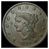 1840 Braided Hair Large Cent NEARLY UNCIRCULATED