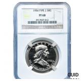 1956 Franklin Half Dollar NGC PF68 Type 2