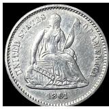 1861 Silver Half Dime CLOSELY UNCIRCULATED