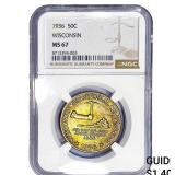 1936 Wisconsin Half Dollar NGC MS67