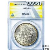 1885-O Morgan Silver Dollar ANACS MS64