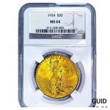 1924 $20 Gold Double Eagle NGC MS64