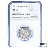 1927 Canada 5C NGC MS65