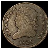 1825 Copper Half Cent NICELY CIRCULATED