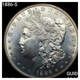 1886-S Morgan Silver Dollar CHOICE BU+