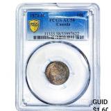 1871-H 10C Canada PCGS AU58