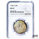 1946-D Walking Liberty Half Dollar NGC MS67